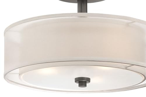 Minka Lavery 4107-172 Parsons Studio Semi-Flush 3-Light 180 Watts - Smoked Iron New