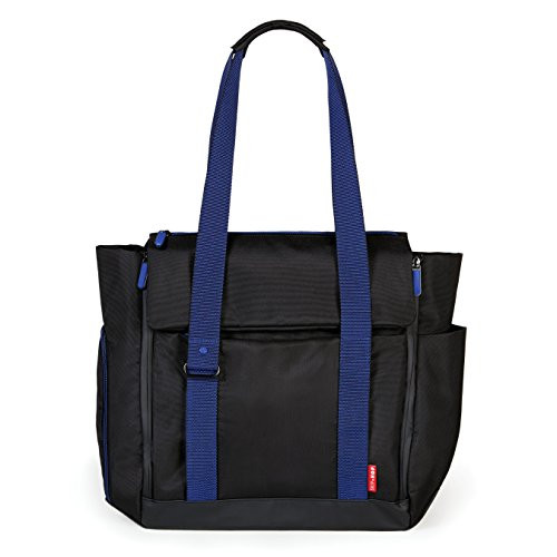 Skip Hop Fit All-Access Diaper Tote, Black/Cobalt New