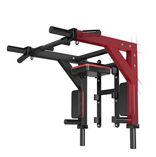 HAKENO Wall Mounted Pull Up Bar/Chin Up bar,Dip Station, 600 lbs - Black New
