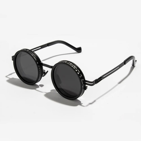 GENERIC ADJUSTABLE DIMMING POLARIZED SUNGLASSES WITH 9-LEVEL 49MM - BLACK
