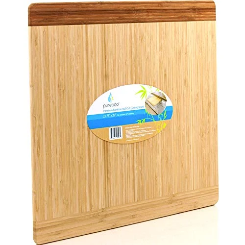 Pureboo Premium Bamboo Pull-out Cutting Board, B01MSWYLIN - Black New