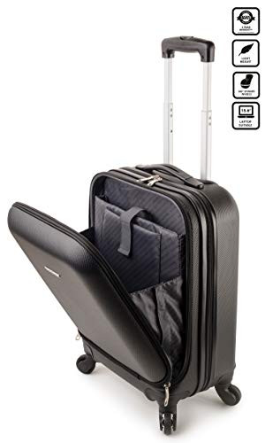TravelCross Boston 21'' Carry On Lightweight Hardshell Spinner Luggage - Black