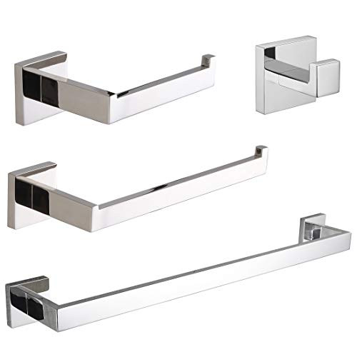 VELIMAX Premium Stainless Steel 4 Pieces Bathroom Hardware Accessories Set New