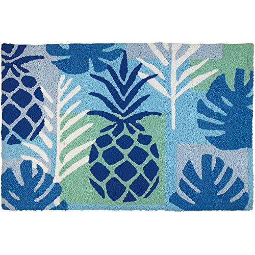 B077J66ZJ4 Pineapple Themed Rug Fruit Themed Rug Palm Leaves Rug New