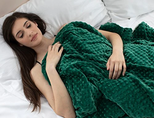 B07CVJDP7Z New Weighted Blanket 15 lbs 60"x80" Heavy Blanket 2 Piece Set - Green New