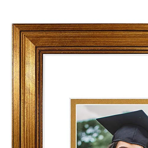 Golden State Art Dark Gold Color 11x19.5 Graduation Frame B07GXHYJDN - NEW New