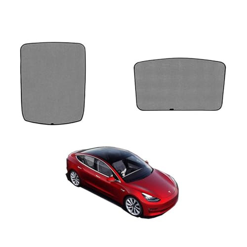 Topfit Sunroof Sunshade Compatible with Tesla Model 3 2 of Set Black New