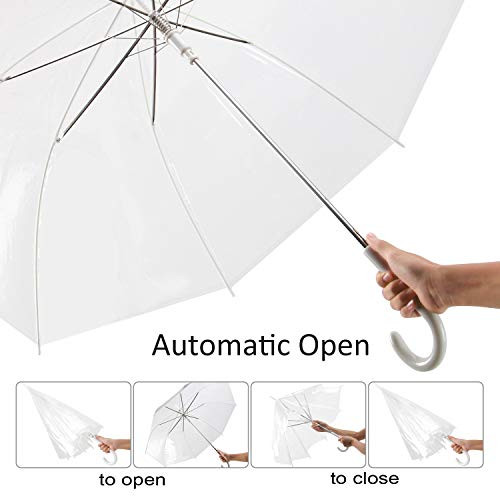 Liberty Imports Pack of 12 Wedding Style Stick Umbrellas 46" Large Canopy New