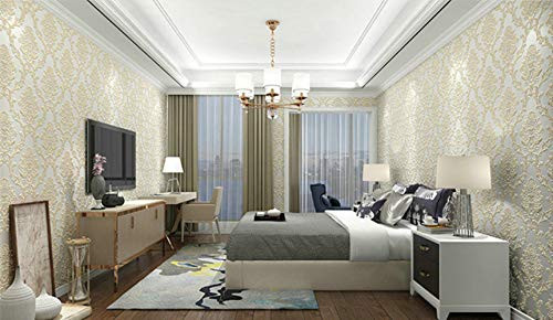 LIKE SHOP Modern European Non-Woven Wallpaper 3D Refined 1.73 ft(W) x 32.8ft(L) New