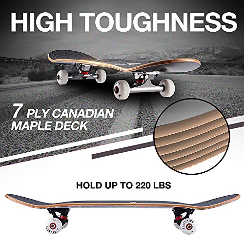 Playshion 31"x8" Complete Skateboard for Kids Adults Beginners Tiger New