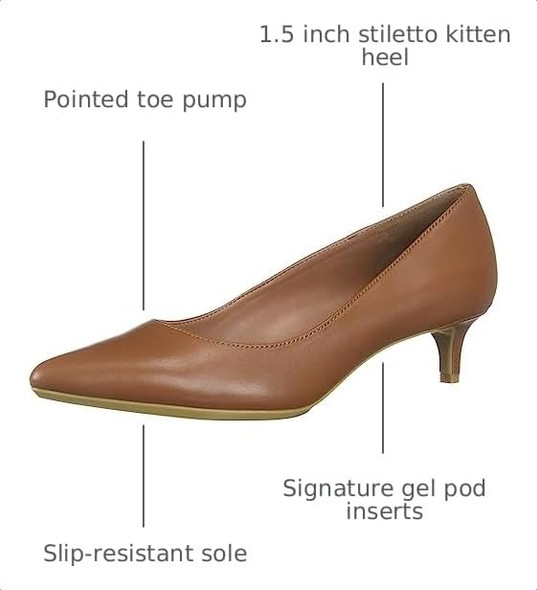 Calvin Klein Gabrianna Wrapped Kitten Heel Lightly Padded Cognac 1 8 M