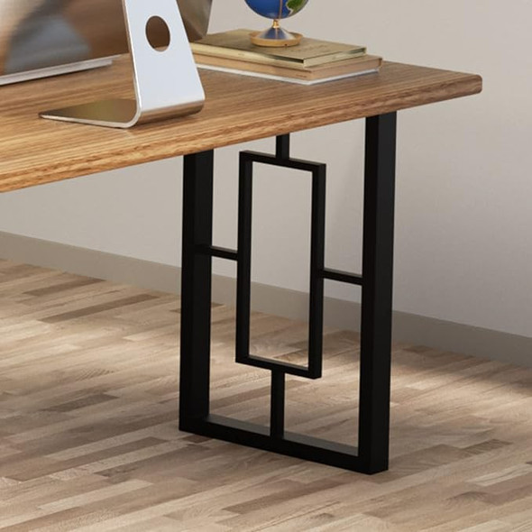 AINISIS Metal Table Legs 28 in H x 17.7 in W Square Set of 2 DIY  - Black Metal