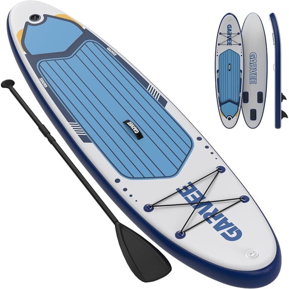 GARVEE INFLATABLE PADDLE BOARD 10'6" INFLATABLE STAND UP - BLUE/WHITE