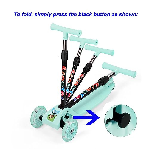 Scooters for Kids Toddler Scooter - Deluxe Aluminum 3 Wheel Glider w/Kick n Go New