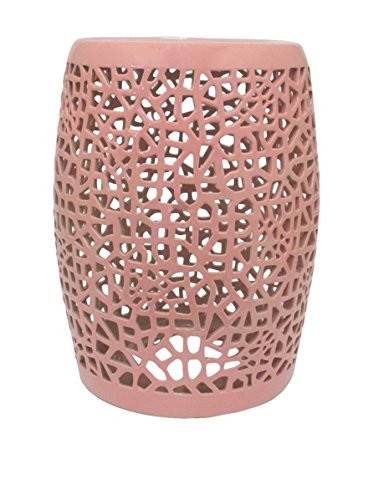 Three Hands Ceramic Garden Stool in Pink New