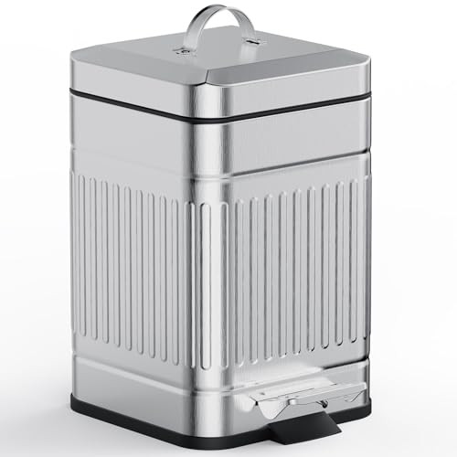 CEROELDA TRASH CAN WITH LID-OUTDOOR DOG POOP GARBAGE CAN, STEEL