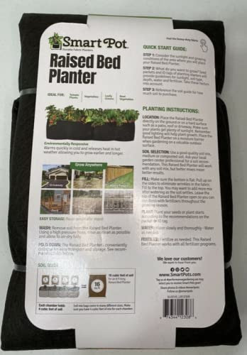 B09N2X64KH Raised Bed Planter Fabric 8 Ft Long - Black New