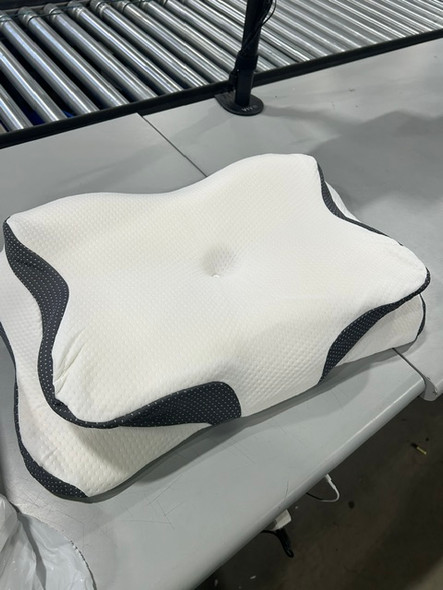OSTEO CERVICAL MEMORY FOAM PILLOW 22.4" X 13.4" X4.7" - WHITE GRAY