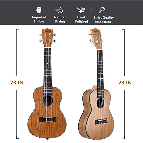 Mulucky Ukulele Concert 23" 4 Aquila Strings Premium Wooden Kit MUK-CH1 -NEW New