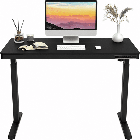 UNCAGED ERGONOMICS RISE UP ESSENTIAL 47.2 IN ELECTRIC STANDING MEMORY - BLACK