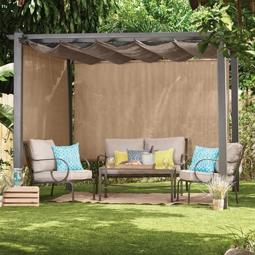 Coolaroo Outdoor Roller Shade with Wand 90% UV Filter 4ft x 6ft Southern Sunset New