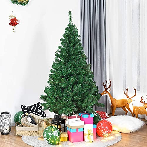 FANTASK ARTIFICIAL CHRISTMAS TREE WITH METAL STAND 5 FEET - GREEN New
