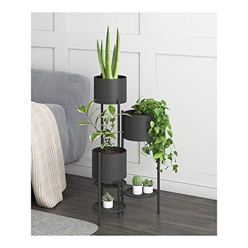 AISUNDY Metal Plant Stand 6 Tier 6 Potted Flower Pot Holder B08C2PFPVL - Black New