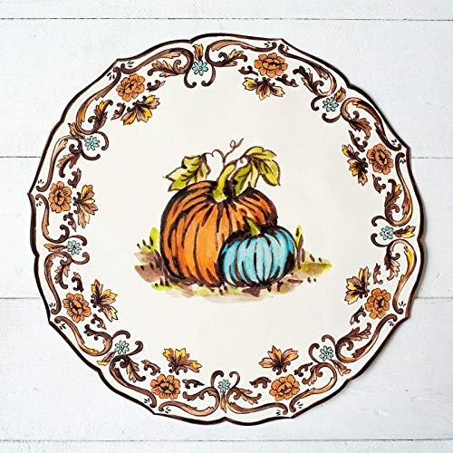 Hester & Cook Paper Placemat, Pad of 12 Die-Cut Thanksgiving China New