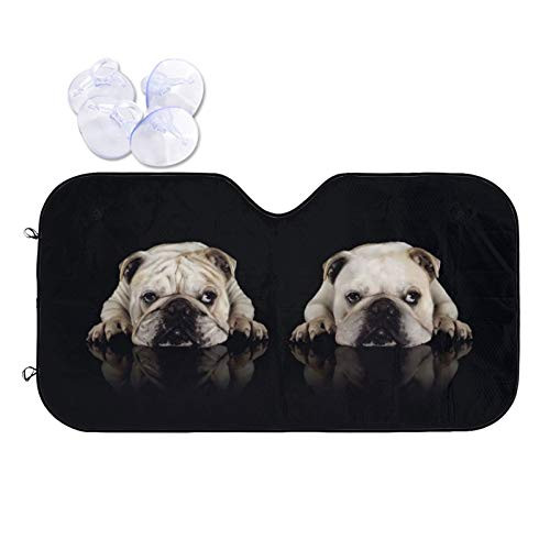 Funny Car Sun Shade for Windshield Black Blocks UV Rays Sun Visor Protector New