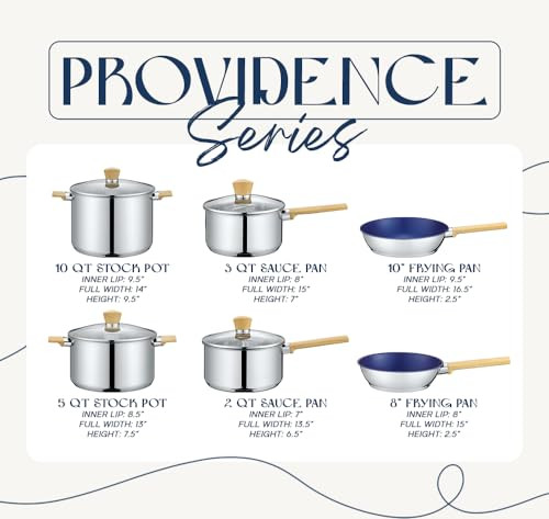 CONCORD Providence Series 10 Pieces Stainless Steel Cookware Set - NEW New
