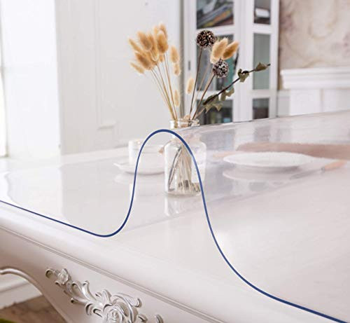 Hewaba 1.5mm Thick Clear Table Cover Protector - 24 x 48 Inch Rectangle New