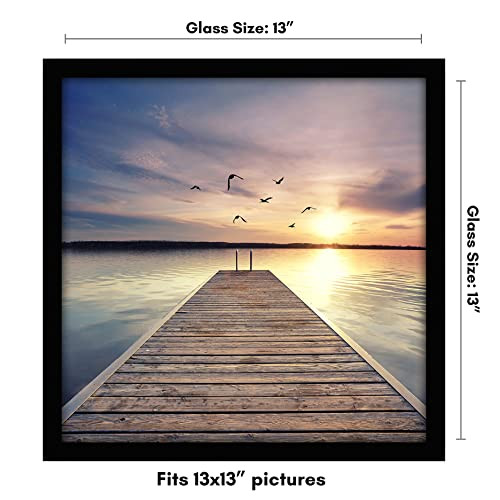 Americanflat 13x13 Picture Frame - Engineered Wood - Black New
