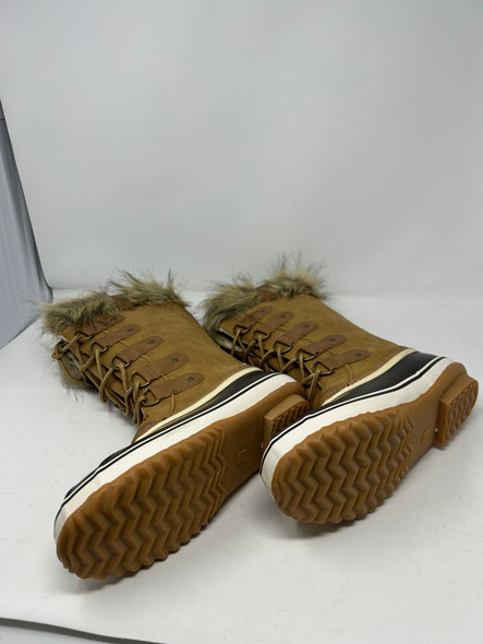 GAWBAW WINTER WOMEN WATERPROOF DUCK BOOTS FUR LINED SNOW BOOTIES - 9 - BROWN