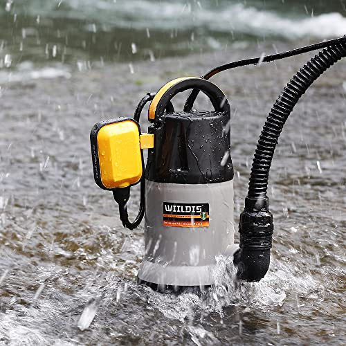 WIILDIS 750W Submersible Sump Pump with Automatic Float Switch - Green