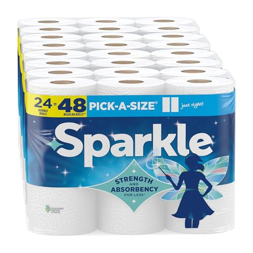 Sparkle Pick-A-Size Paper Towels 24 Double Rolls 2,640 2-Ply Towels B09R4WJ2HG New