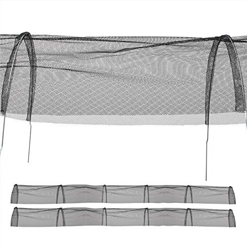NTSY 2 Pack Black Mesh Tunnel Cloche Adjustable Durable Plant Cover New
