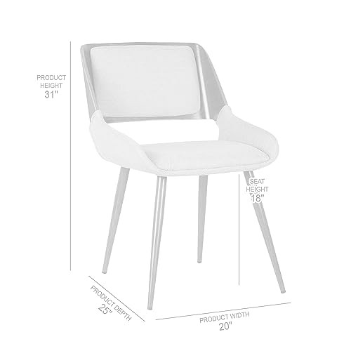 ARMEN LIVING PANDA DINING CHAIR WALNUT FINISH AND GRAY FABRIC GRAY/WALNUT