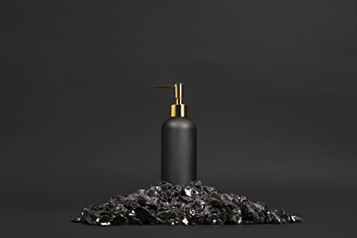 Essentra Home Matte Black Liquid Soap Dispenser with Gold Pump B07H74SZXQ-NEW New