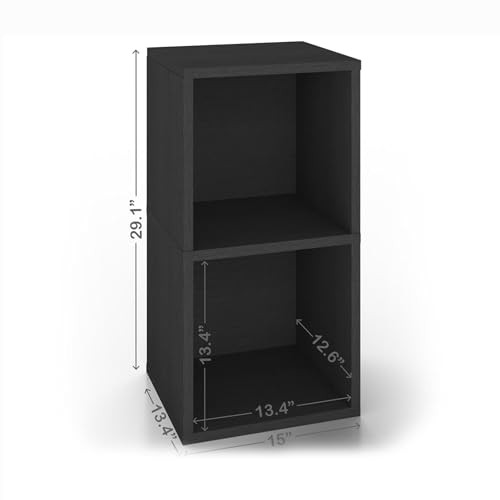 Way Basics Book Shelf 2 Tier Vinyl Record Storage Tool-free Assembly B0843DHPXZ New