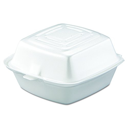 Dart 50HT1 5 in Med Sandwich Foam Hinged Container Case of 500 New