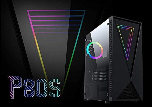 Raidmax P805 Mid Tower Gaming PC Case Tempered Glass Addressable RGB -Black New