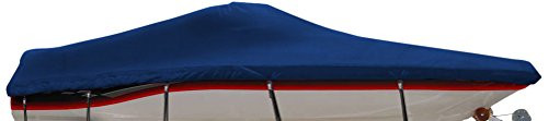 V-Hull Runabout Boat Cover Windshields Box Rails 16'6" x 86" - Navy Blue New