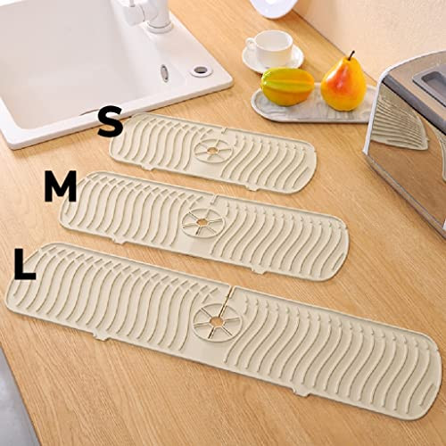 TP-001 Splash Guard and Faucet Mat: Silicone drip water catcher Tray - Black New