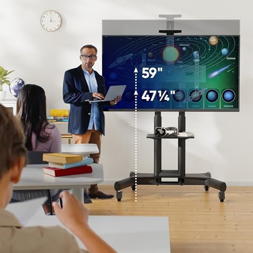 ONKRON Mobile TV Stand on Wheels (TS1551-B) - Black New