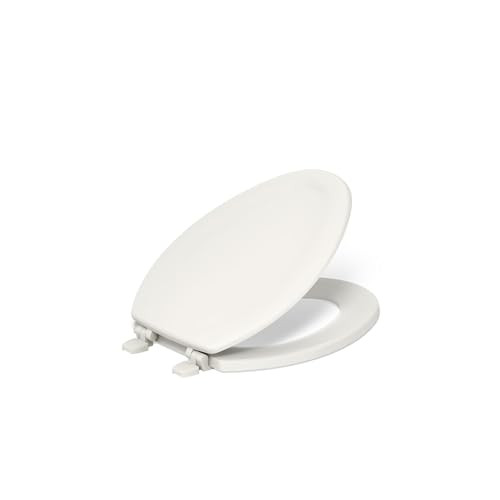 KOHLER 4647-96 Stonewood Toilet Seat Elongated,Wood, Standard Toilets - Biscuit New