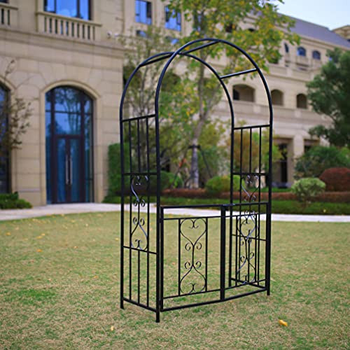 Better Garden Steel Garden Arch with Gate, 6'9" High x 3'8" Wide - 6'9" x 3'8" New