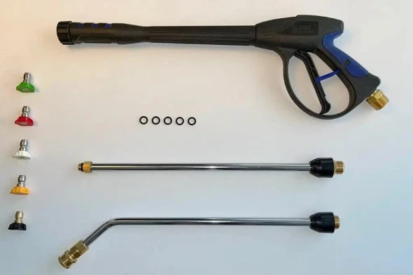 PERFECT OUTDOORS HIGH PRESSURE SPRAY GUN 4000PSI POWER ACCESSORIES KIT - BLUE