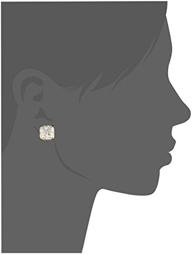 KATE SPADE NEW YORK SMALL SQUARE STUD EARRINGS - OPAL GLITTER New