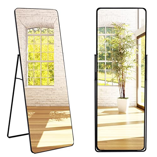 CLAVIE FLOOR MIRROR BY RYE HAWK YS-21651-FBL - BLACK
