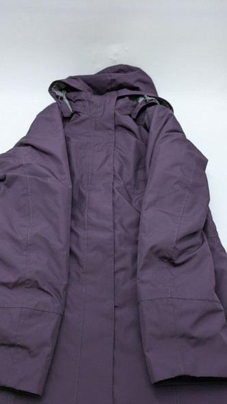 Eddie Bauer Women Girl On The Go Insulated Trench Coat Petite Size M - Eggplant New